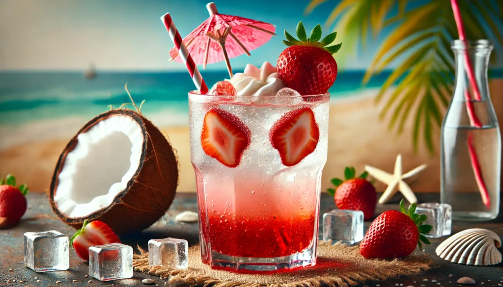 Make Strawberry Vanilla Sprite Tropical with Coconut Water