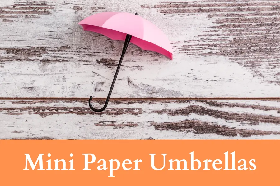 Mini Paper Umbrellas can be used in spongebob party drink recipe