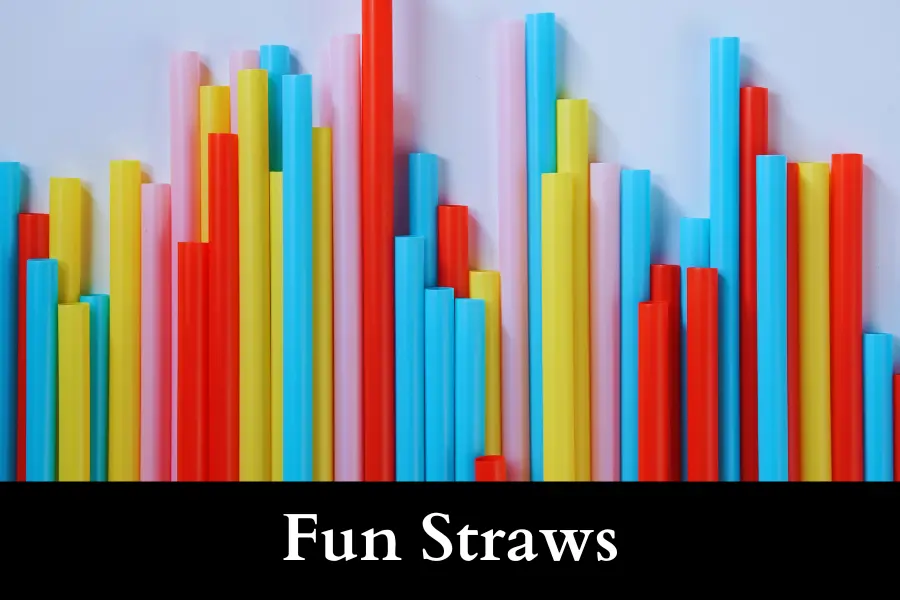 use fun straws to serve Strawberry Vanilla Sprite