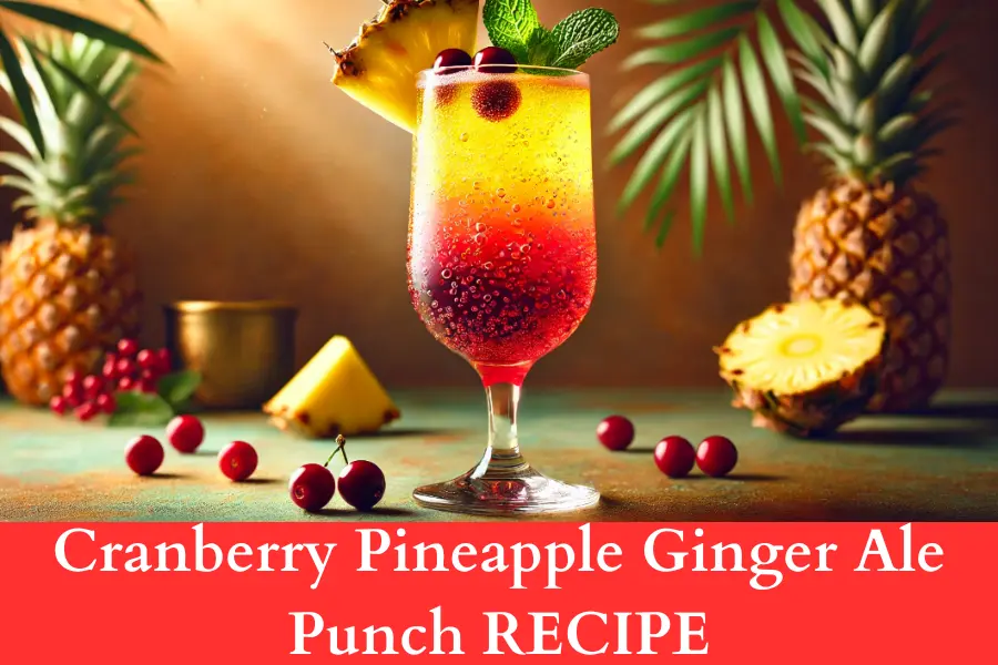 Cranberry Pineapple Ginger Ale Punch Recipe