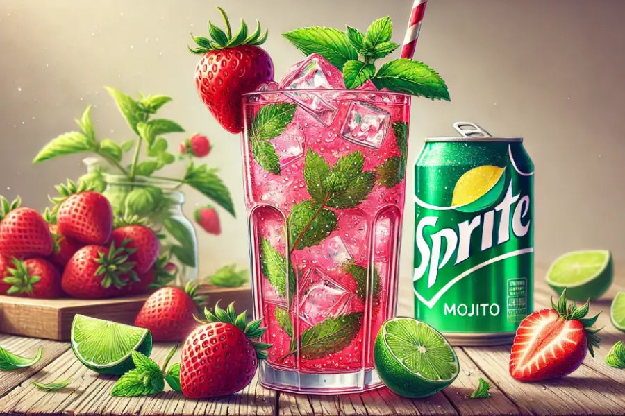 Strawberry Sprite Mojito