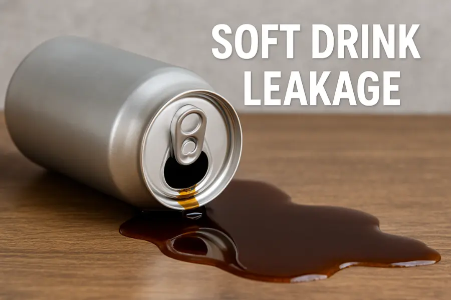 leakage means soft drink has gone bad