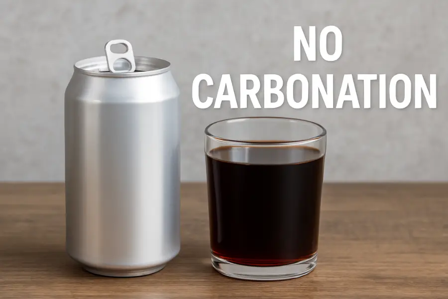 no carbonation means soft drink has gone bad