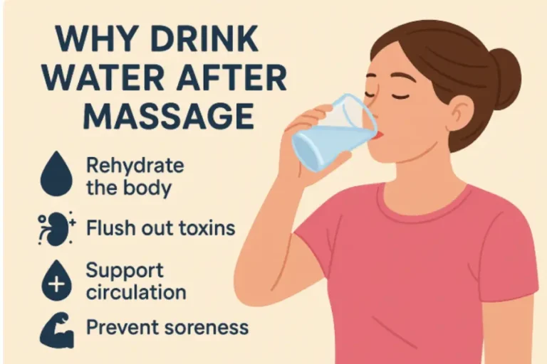 why drink water after massage