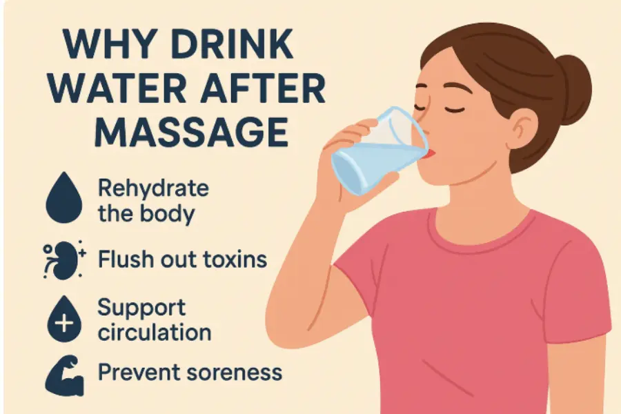 why drink water after massage
